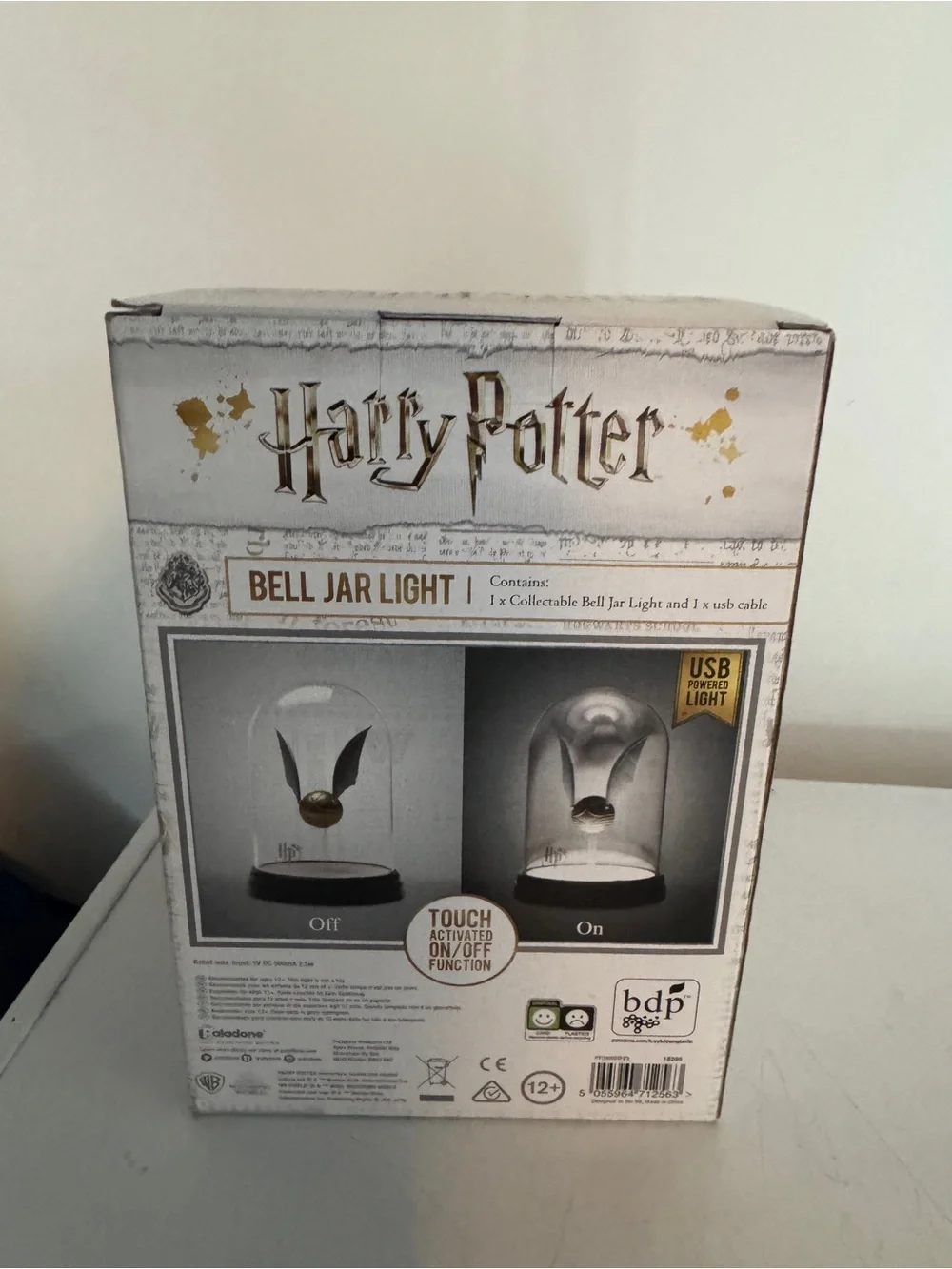 Warner Bros. Harry Potter Bell Jar Light with Gold Snitch